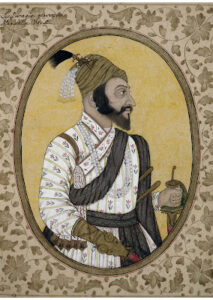 Retrato de Shivaji Bhosle, fundador e primeiro rei do Império Marata